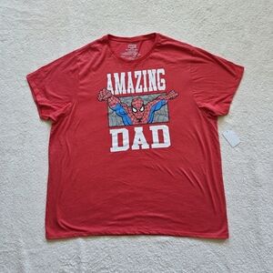 New Marvel Spider-Man Amazing Dad father's day Men's T-Shirt, size 3XL/ XXXL